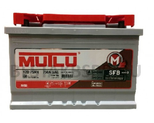 Аккумулятор MUTLU 75 А/ч L3.75.072.B (прямой)
